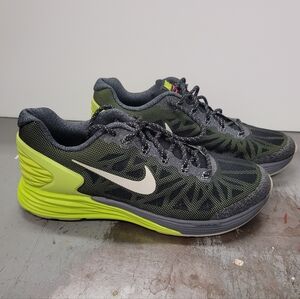 Nike Lunarglide 6/Luna Glide/Black/Green Shoes Size 7y women's 8.5 running